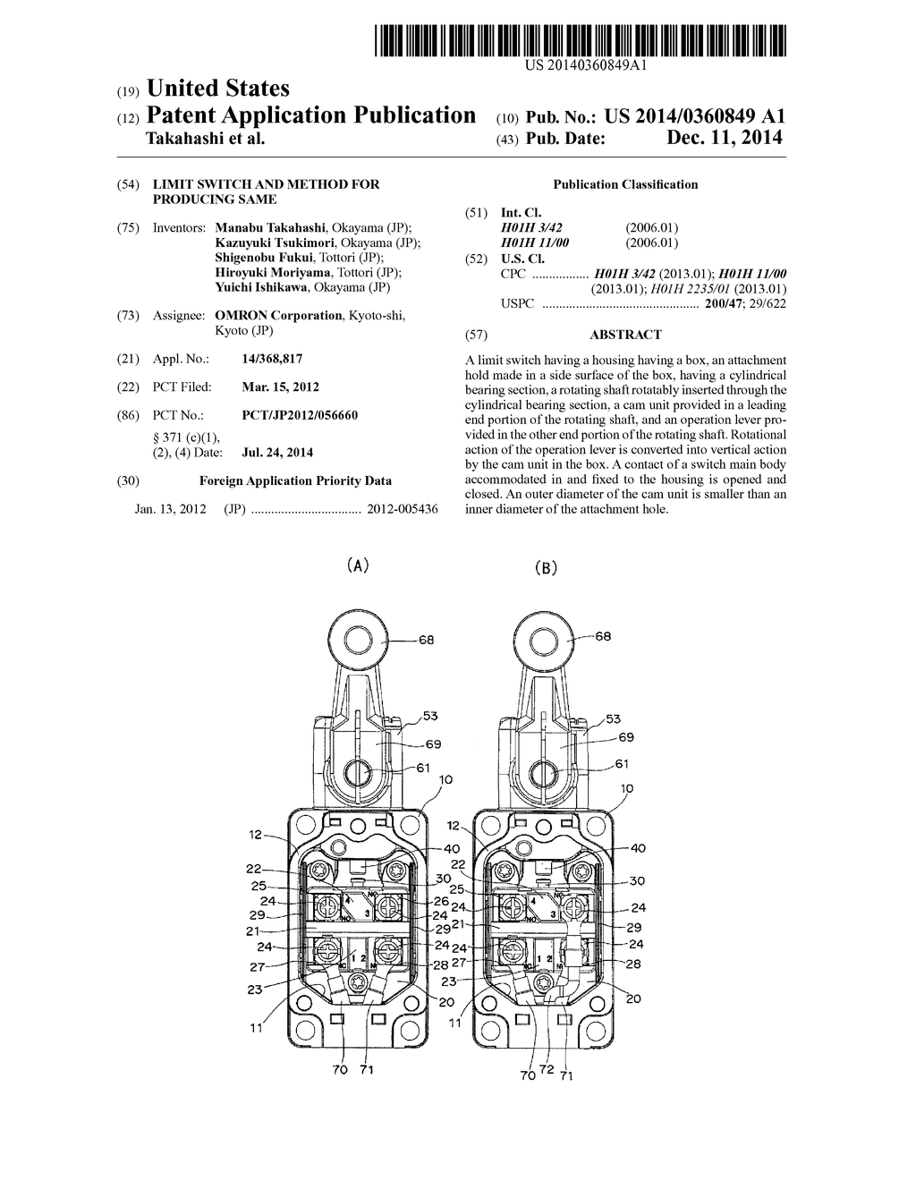 LIMIT SWITCH AND METHOD FOR PRODUCING SAME - diagram, schematic, and image 01