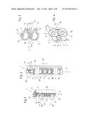 PULL-OUT BLOCKING DEVICE WITH PIVOTABLE SUPPORT ELEMENTS AND SPACER     ELEMENTS diagram and image