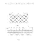 Topology of distributing and connecting LEDs in a large area matrix diagram and image