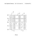 Topology of distributing and connecting LEDs in a large area matrix diagram and image