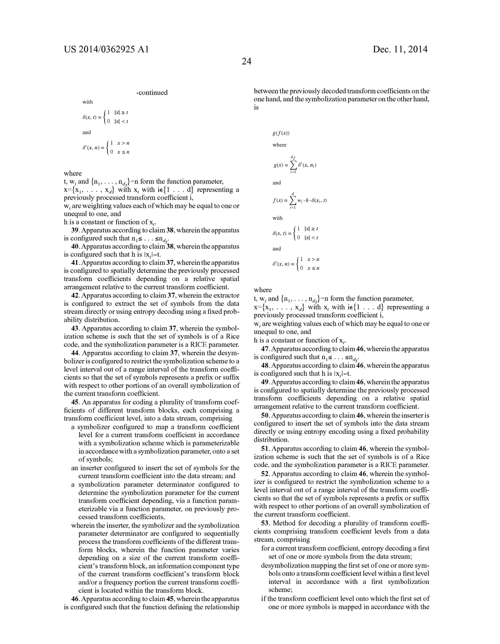 TRANSFORM COEFFICIENT CODING - diagram, schematic, and image 37