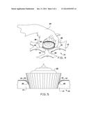 CUPCAKE INSERT THAT RETAINS CUPCAKES IN A DESIRED POSITION diagram and image