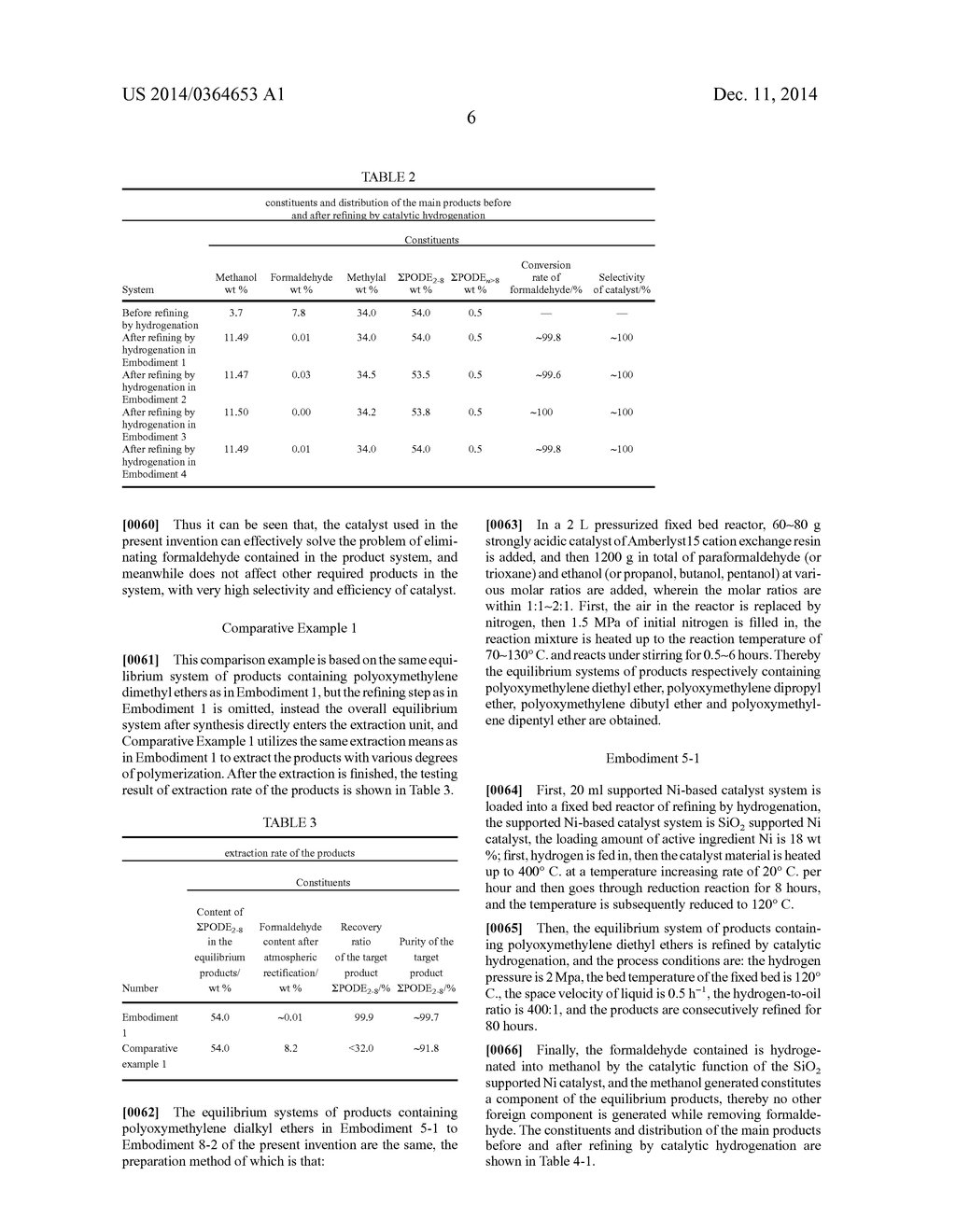 METHOD FOR REFINING POLYOXYMETHYLENE DIALKYL ETHERS BY CATALYTIC     HYDROGENATION USING A FIXED BED - diagram, schematic, and image 08