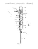 PORTED IV CATHETER HAVING EXTERNAL NEEDLE SHIELD AND INTERNAL BLOOD     CONTROL SEPTUM diagram and image