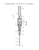 PORTED IV CATHETER HAVING EXTERNAL NEEDLE SHIELD AND INTERNAL BLOOD     CONTROL SEPTUM diagram and image