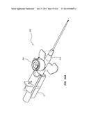 PORTED IV CATHETER HAVING EXTERNAL NEEDLE SHIELD AND INTERNAL BLOOD     CONTROL SEPTUM diagram and image