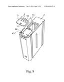 cartridge for test strips and a method for including a calibration code     onto the cartridge and for reading the code diagram and image