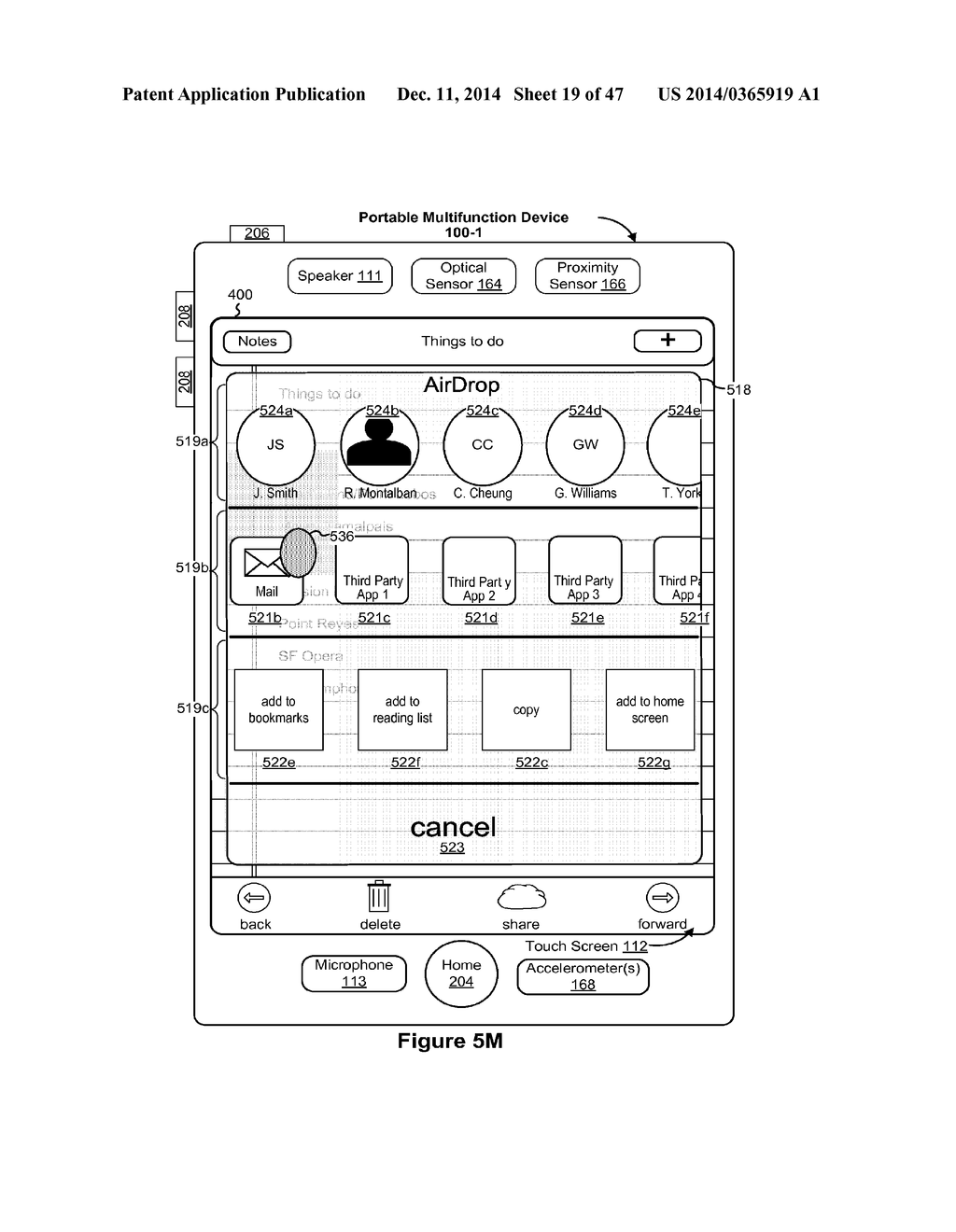 DEVICE, METHOD, AND GRAPHICAL USER INTERFACE FOR SHARING CONTENT FROM A     RESPECTIVE APPLICATION - diagram, schematic, and image 20