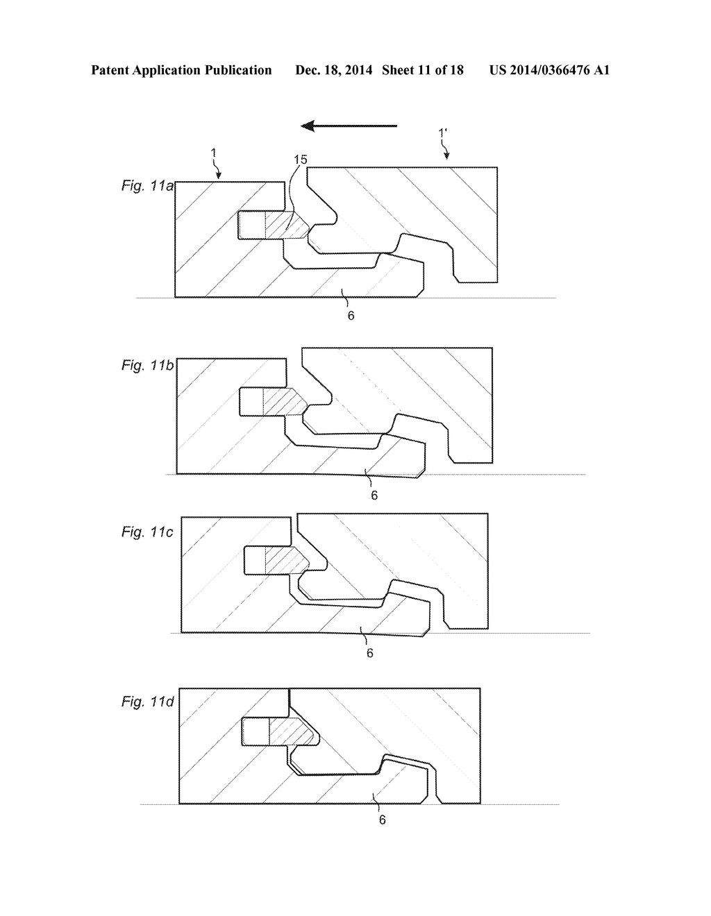 MECHANICAL LOCKING OF FLOOR PANELS WITH A FLEXIBLE BRISTLE TONGUE - diagram, schematic, and image 12