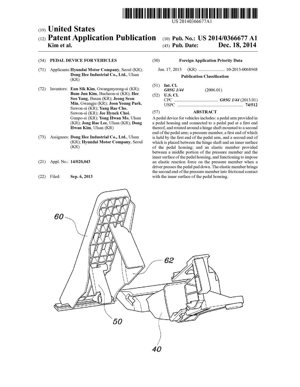 PEDAL DEVICE FOR VEHICLES - diagram, schematic, and image 01