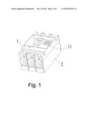 Plastic-shell-encased circuit breaker having automatic locking function diagram and image