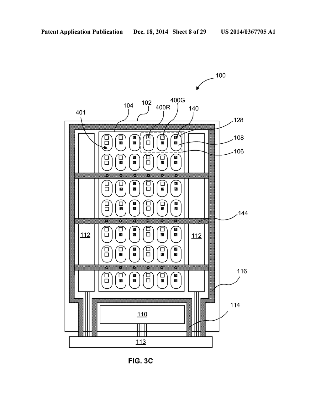 REFLECTIVE BANK STRUCTURE AND METHOD FOR INTEGRATING A LIGHT EMITTING     DEVICE - diagram, schematic, and image 09