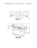 BOOSTER SEAT WITH STOWABLE TRAY AND/OR STOWABLE SECURING STRAP diagram and image