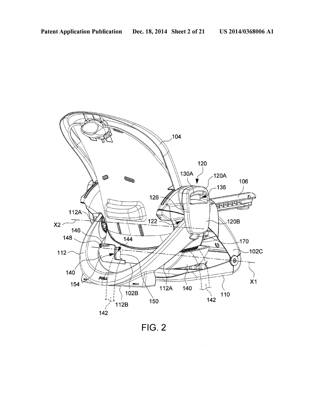 Child Seat Convertible to Multiple Configurations of Use - diagram, schematic, and image 03