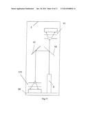 Positioning device comprising a light beam diagram and image