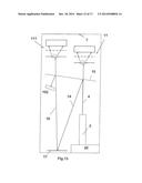 Positioning device comprising a light beam diagram and image