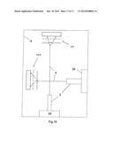 Positioning device comprising a light beam diagram and image