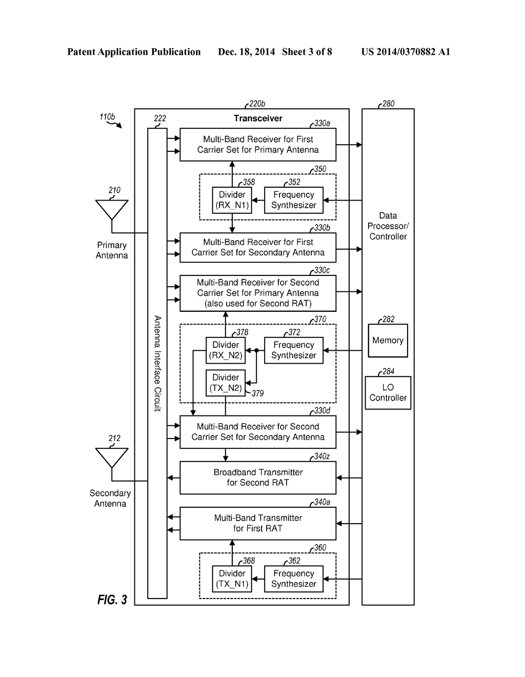 METHOD AND APPARATUS FOR CONCURRENT COMMUNICATION WITH MULTIPLE WIRELESS     COMMUNICATION SYSTEMS OF DIFFERENT RADIO ACCESS TECHNOLOGIES - diagram, schematic, and image 04