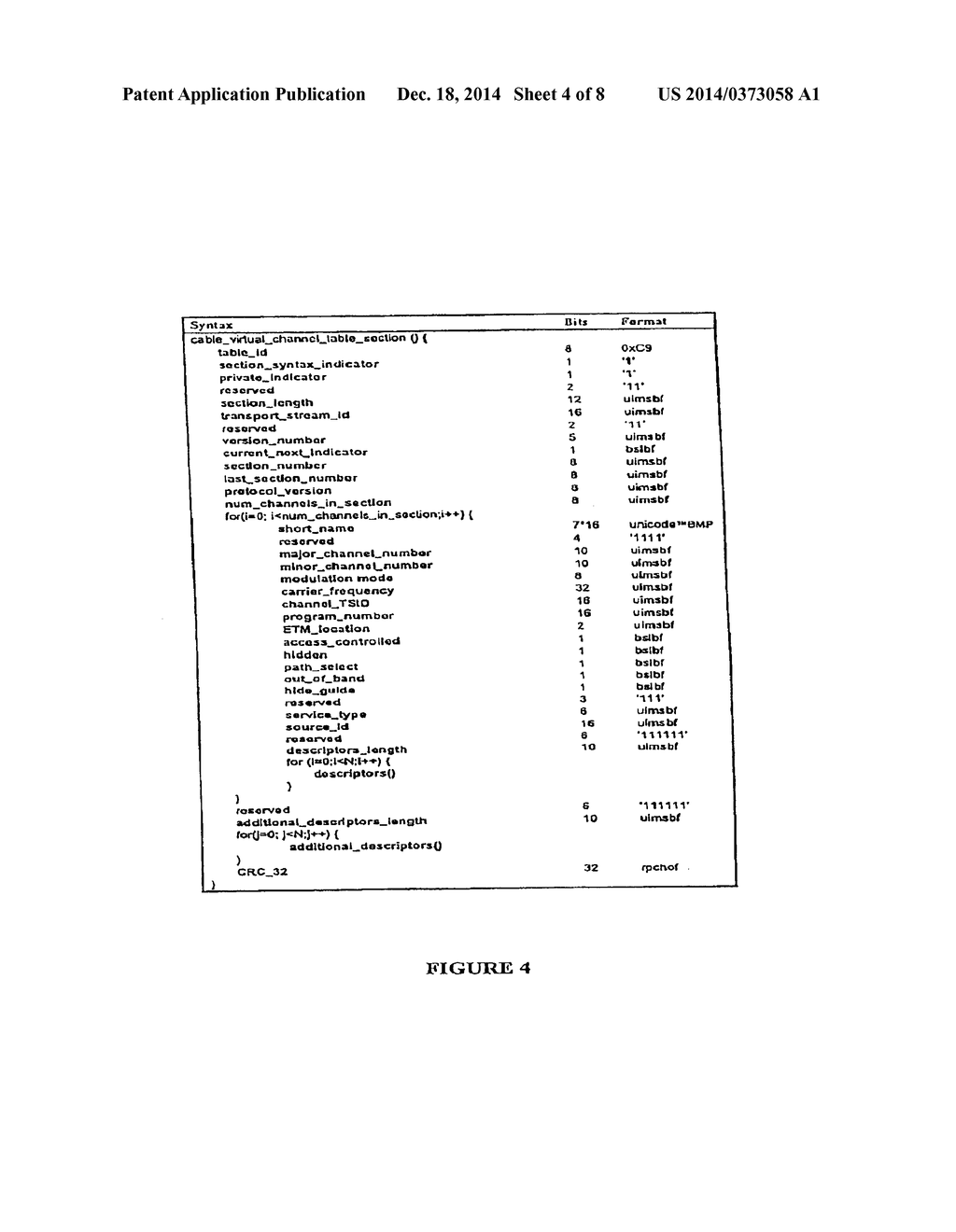 VIRTUAL CHANNEL TABLE FOR A BROADCAST PROTOCOL AND METHOD OF BROADCASTING     AND RECEIVING BROADCAST SIGNALS USING THE SAME - diagram, schematic, and image 05