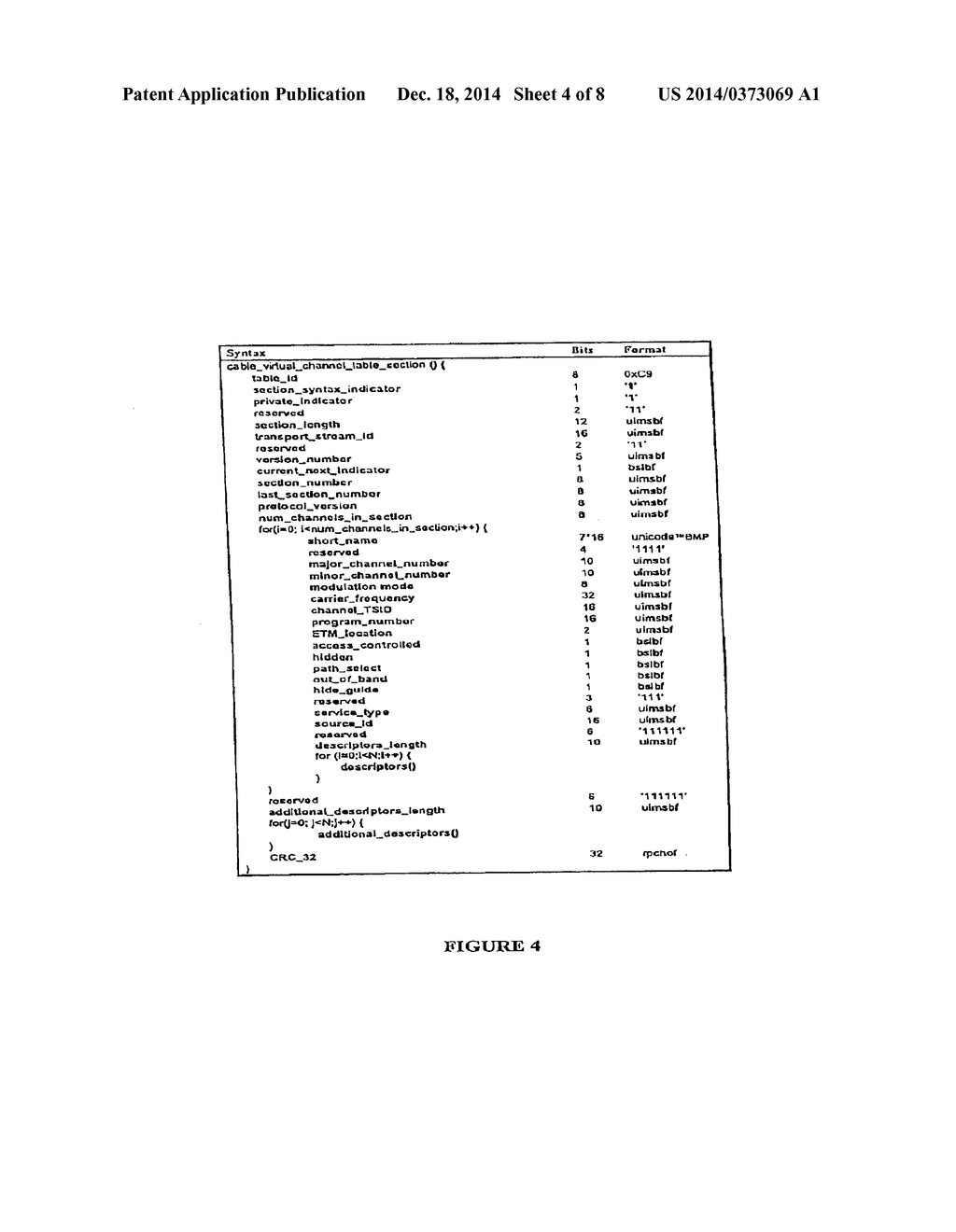 VIRTUAL CHANNEL TABLE FOR A BROADCAST PROTOCOL AND METHOD OF BROADCASTING     AND RECEIVING BROADCAST SIGNALS USING THE SAME - diagram, schematic, and image 05