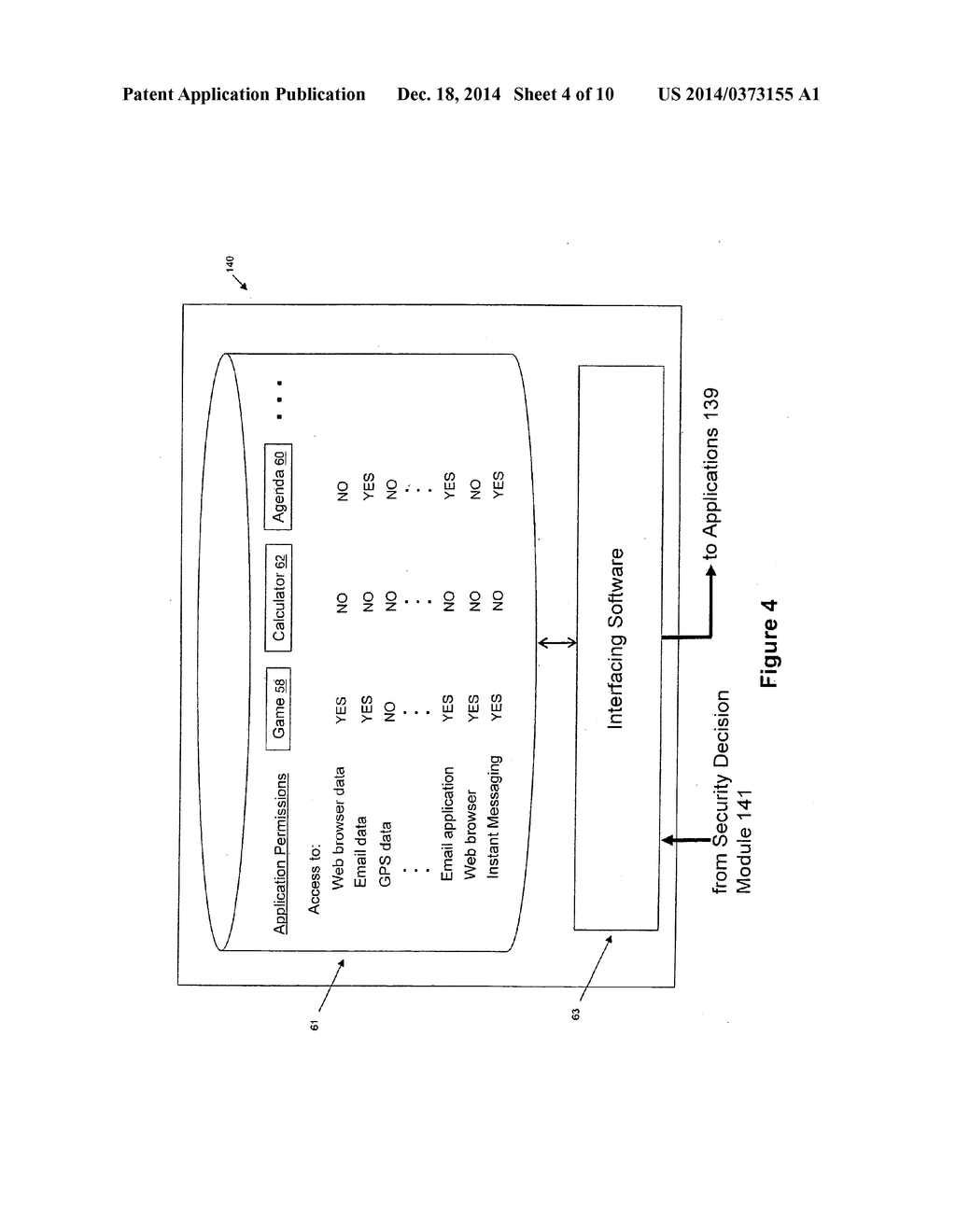 SYSTEM AND METHOD FOR CONTROLLING APPLICATIONS TO MITIGATE THE EFFECTS OF     MALICIOUS SOFTWARE - diagram, schematic, and image 05