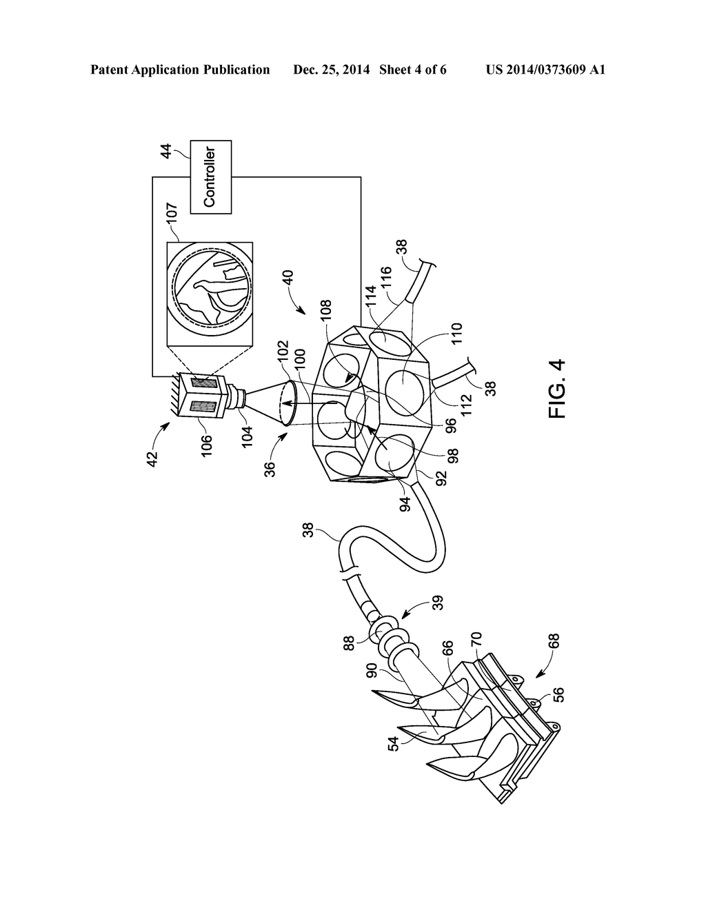 OPTICAL MONITORING SYSTEM FOR A GAS TURBINE ENGINE - diagram, schematic, and image 05