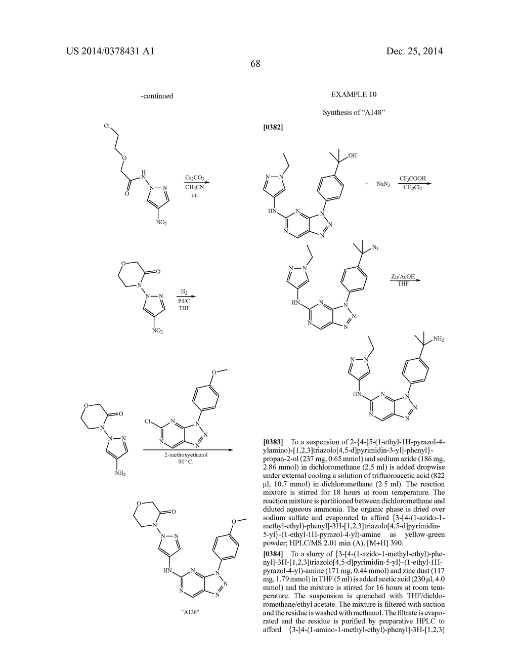 TRIAZOLO[4,5-D]PYRIMIDINE DERIVATIVES - diagram, schematic, and image 69