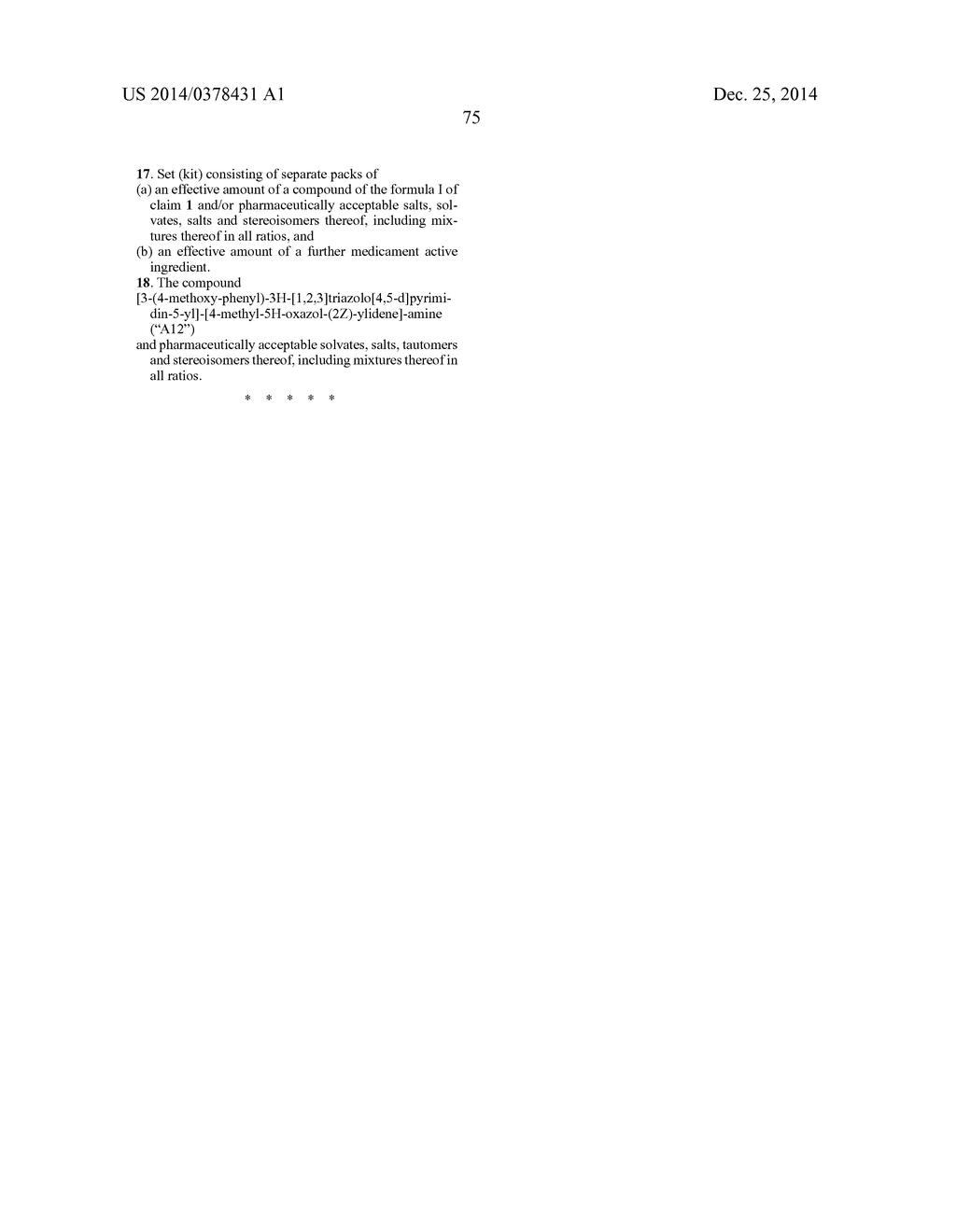TRIAZOLO[4,5-D]PYRIMIDINE DERIVATIVES - diagram, schematic, and image 76