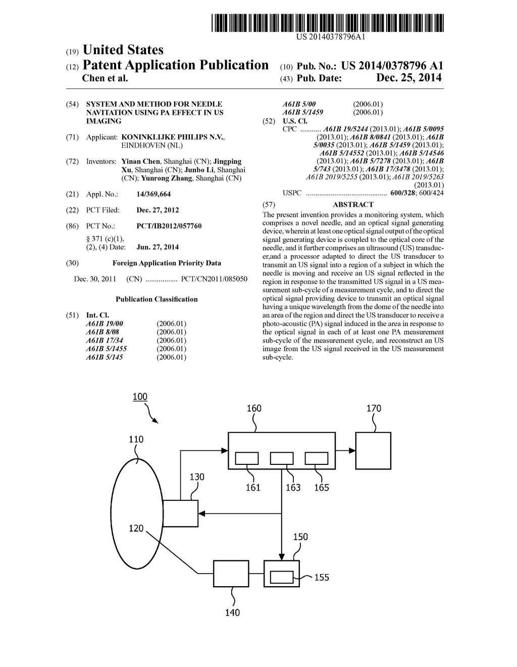 SYSTEM AND METHOD FOR NEEDLE NAVITATION USING PA EFFECT IN US IMAGING - diagram, schematic, and image 01