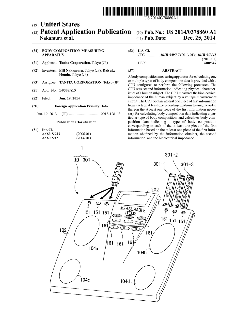 Body Composition Measuring Apparatus - diagram, schematic, and image 01