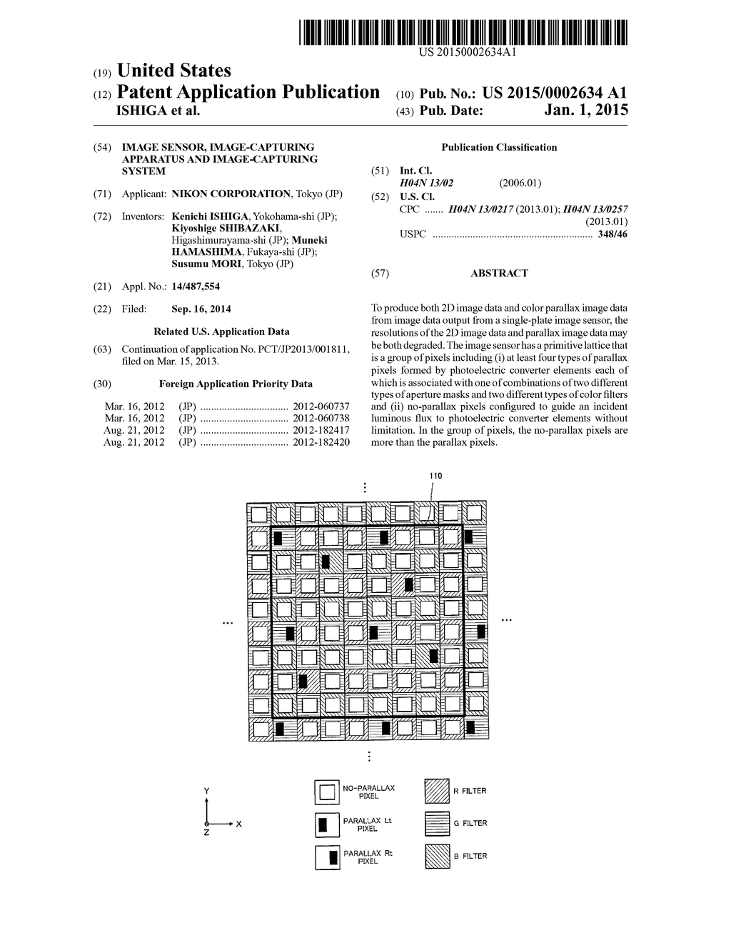 IMAGE SENSOR, IMAGE-CAPTURING APPARATUS AND IMAGE-CAPTURING SYSTEM - diagram, schematic, and image 01