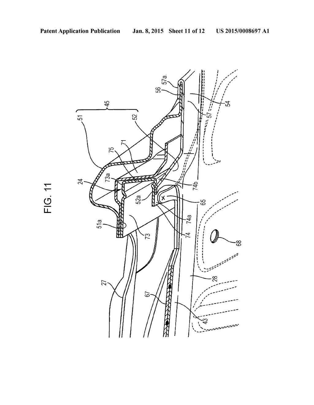 VEHICLE DOOR - diagram, schematic, and image 12