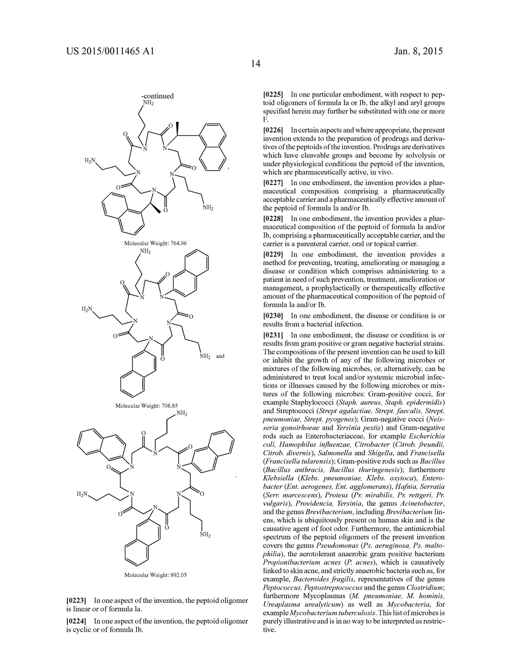 PEPTOID OLIGOMERS, PHARMACEUTICAL COMPOSITIONS AND METHODS OF USING THE     SAME - diagram, schematic, and image 21