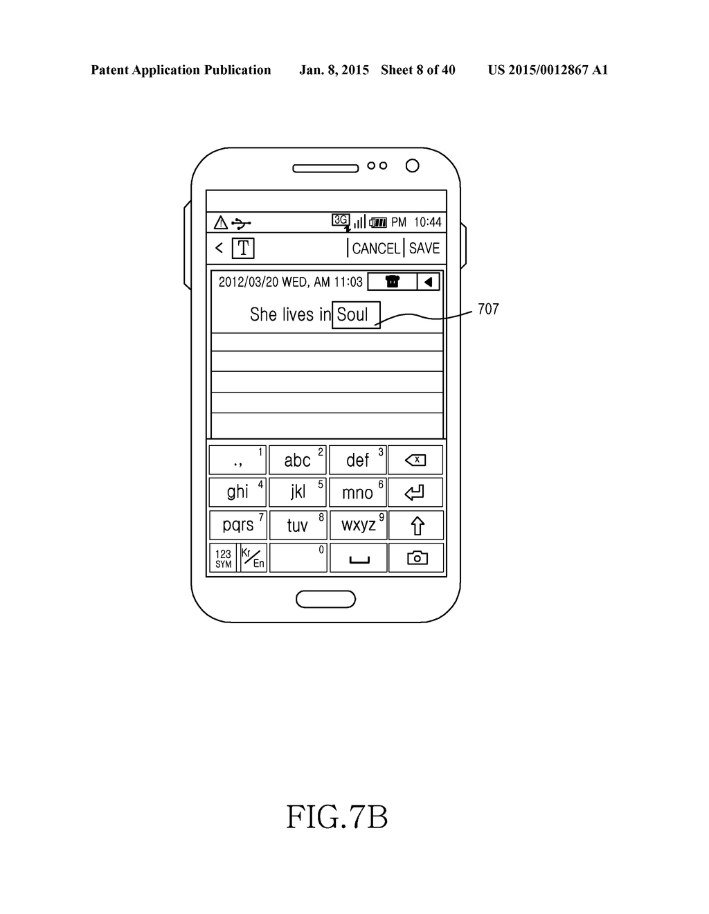 METHOD FOR RESTORING AN AUTO CORRECTED CHARACTER AND ELECTRONIC DEVICE     THEREOF - diagram, schematic, and image 09