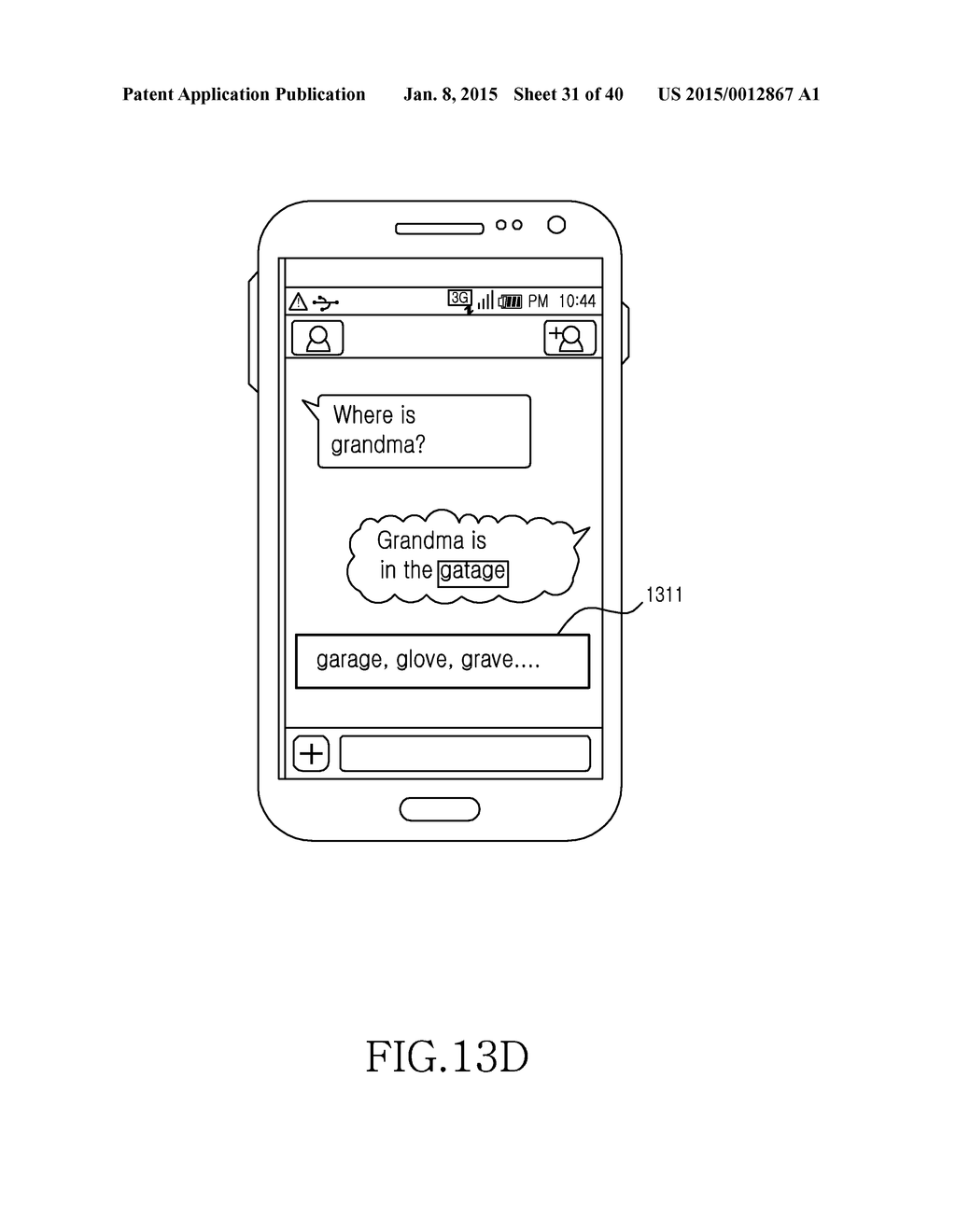 METHOD FOR RESTORING AN AUTO CORRECTED CHARACTER AND ELECTRONIC DEVICE     THEREOF - diagram, schematic, and image 32