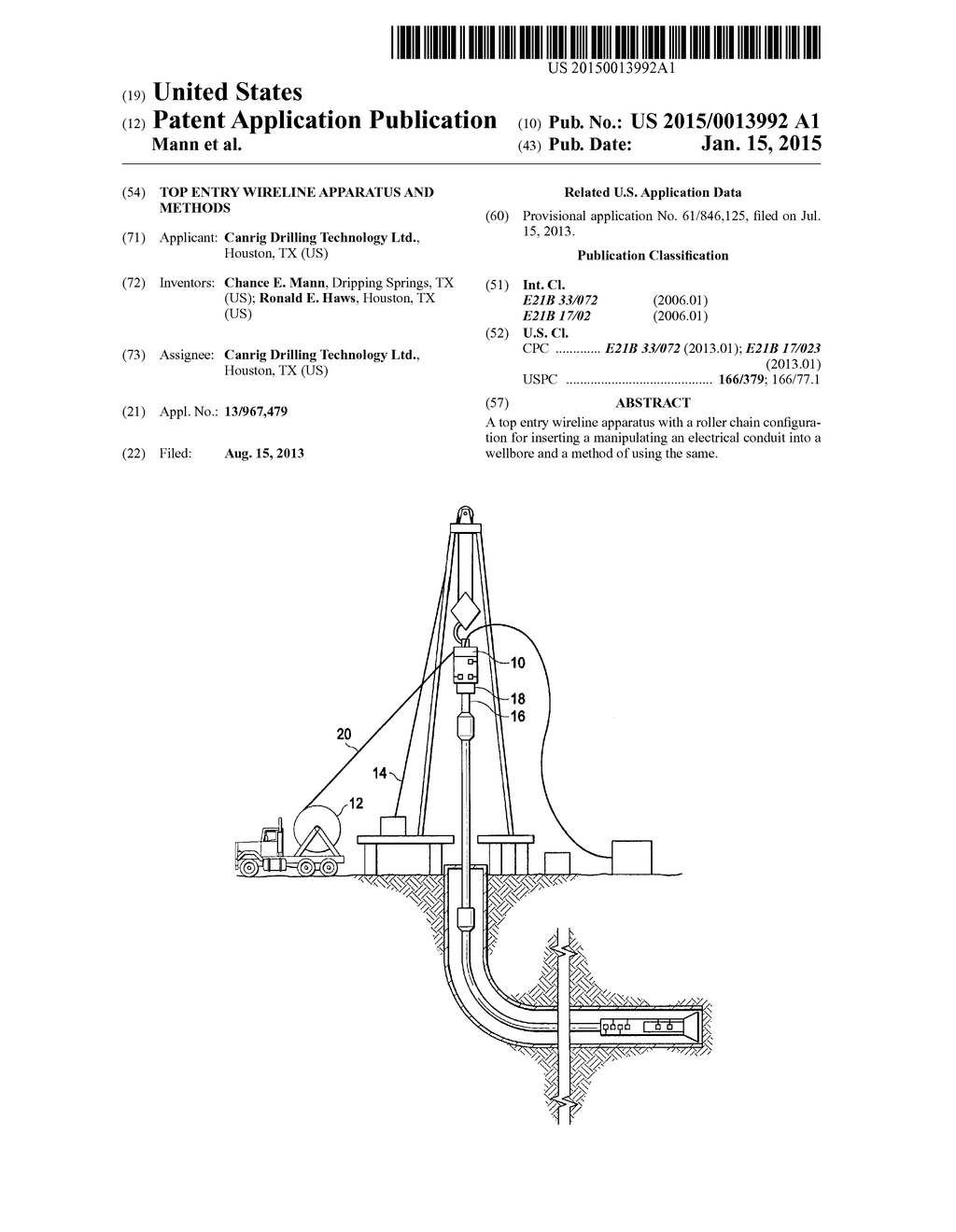 Top Entry Wireline Apparatus and Methods - diagram, schematic, and image 01
