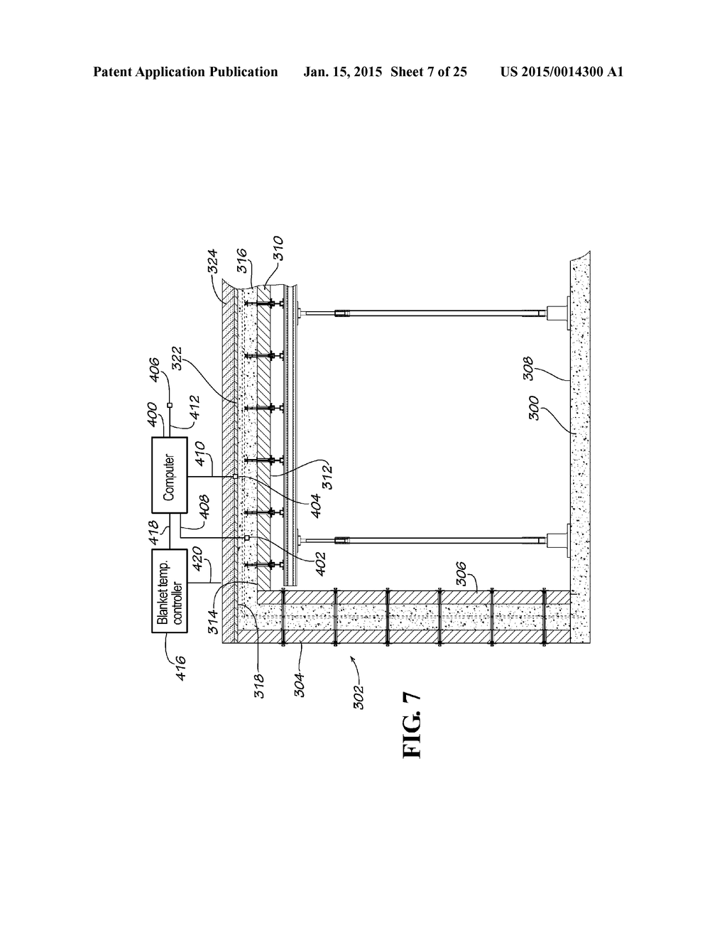 METHOD FOR ELECTRONIC TEMPERATURE CONTROLLED CURING OF CONCRETE AND     ACCELERATING CONCRETE MATURITY OR EQUIVALENT AGE, PRECAST CONCRETE     STRUCTURES AND OBJECTS AND APPARATUS FOR SAME - diagram, schematic, and image 08