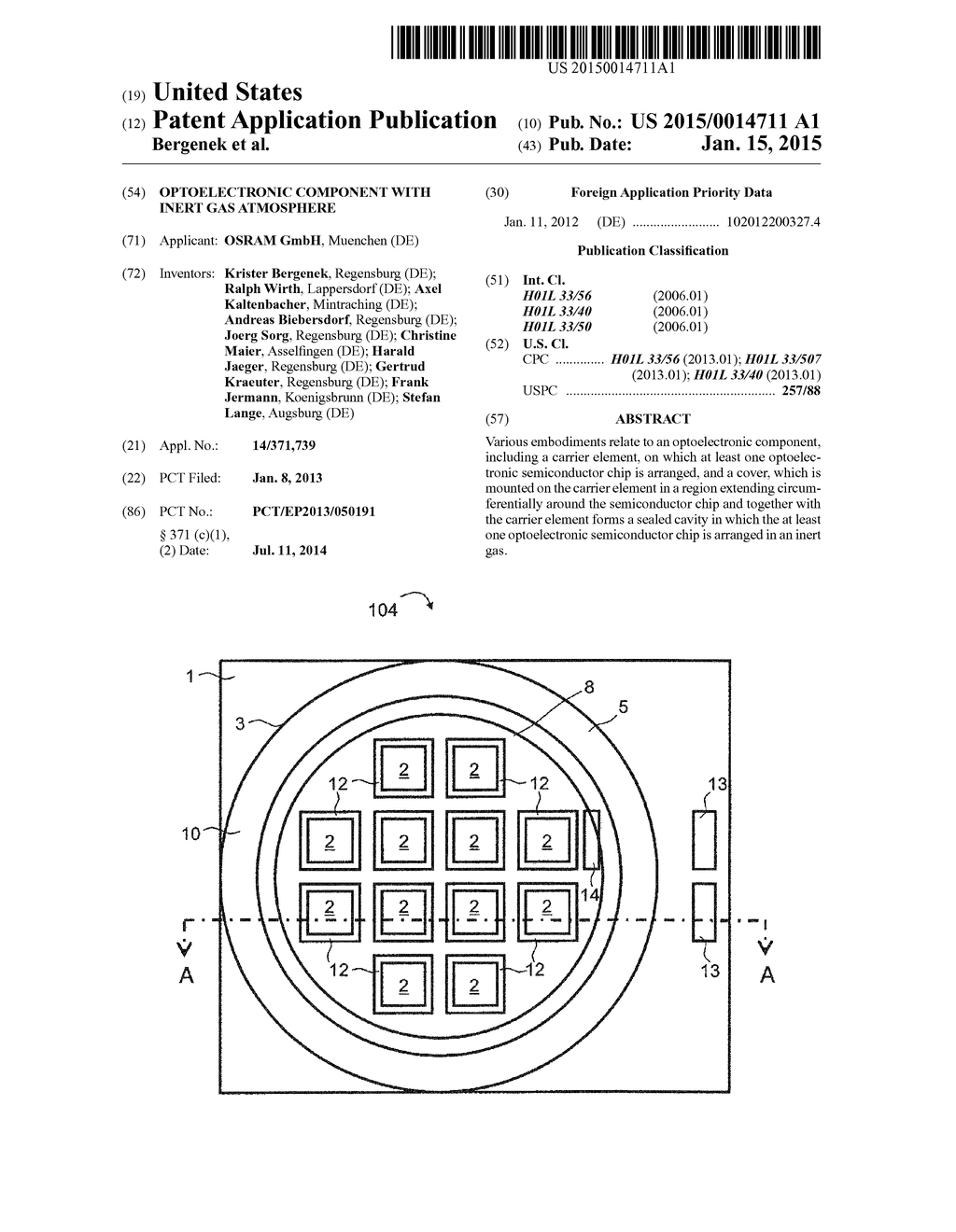 OPTOELECTRONIC COMPONENT WITH INERT GAS ATMOSPHERE - diagram, schematic, and image 01