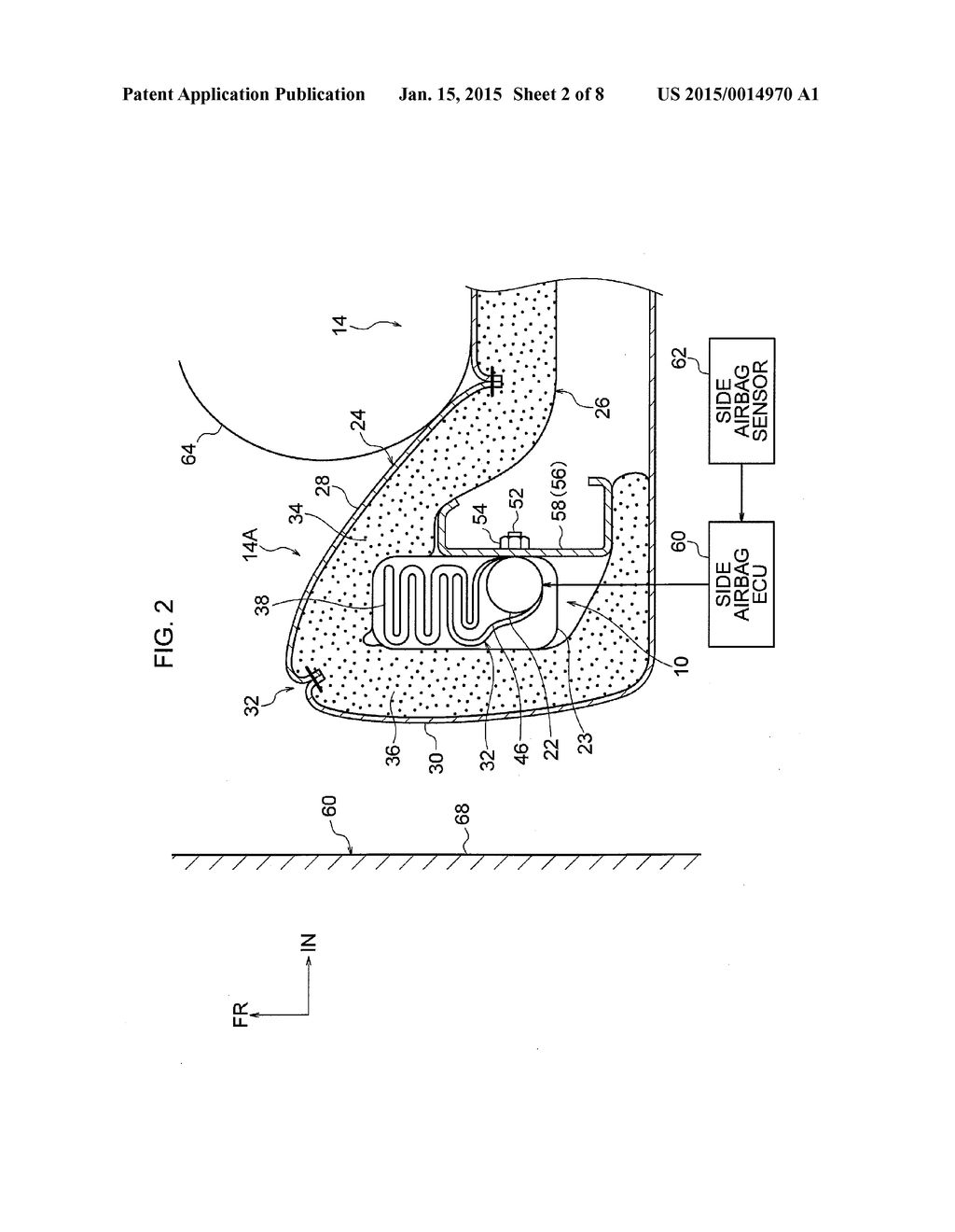 SIDE AIRBAG DEVICE FOR VEHICLE - diagram, schematic, and image 03