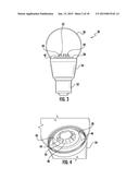 LED LIGHT BULB WITH LEDS MOUNTED ON ANGLED CIRCUIT BOARD diagram and image