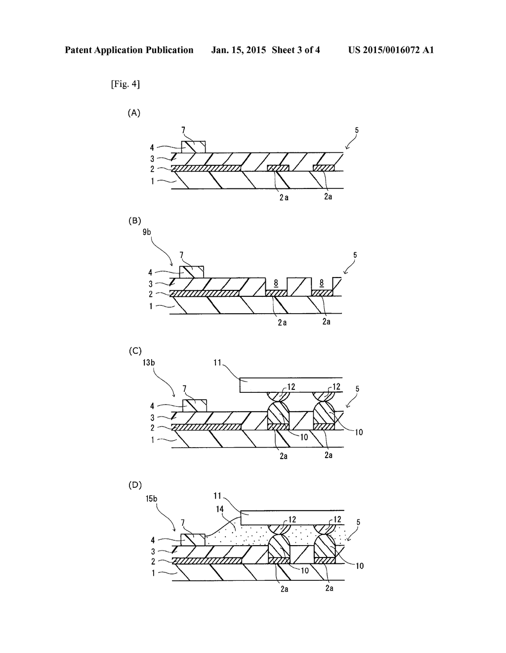 DRY FILM, PRINTED WIRING BOARD USING SAME, METHOD FOR PRODUCING PRINTED     WIRING BOARD, AND FLIP CHIP MOUNTING SUBSTRATE - diagram, schematic, and image 04