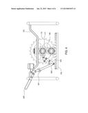 MANUALLY OPERATED WHEELCHAIR HAVING INTEGRATED DIFFERENTIAL TO ALLOW FULL     RANGE OF MOTION UNDER ONE-HANDED OPERATION diagram and image