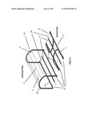 Stretched Fresnel Lens Solar Concentrator for Space Power, with Cords,     Fibers, or Wires Strengthening the Stretched Lens diagram and image