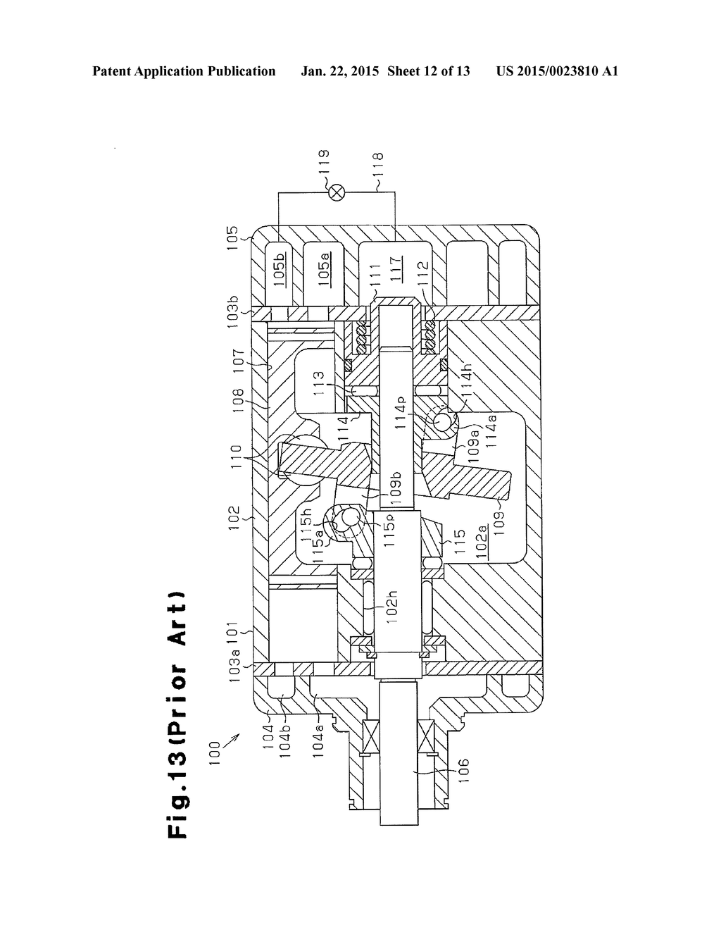 DOUBLE-HEADED PISTON TYPE SWASH PLATE COMPRESSOR - diagram, schematic, and image 13