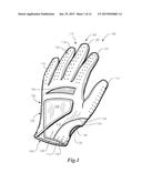 GOLF GLOVES WITH A CUT OUT PORTION AND METHODS TO MANUFACTURE GOLF GLOVES     WITH A CUT OUT PORTION diagram and image