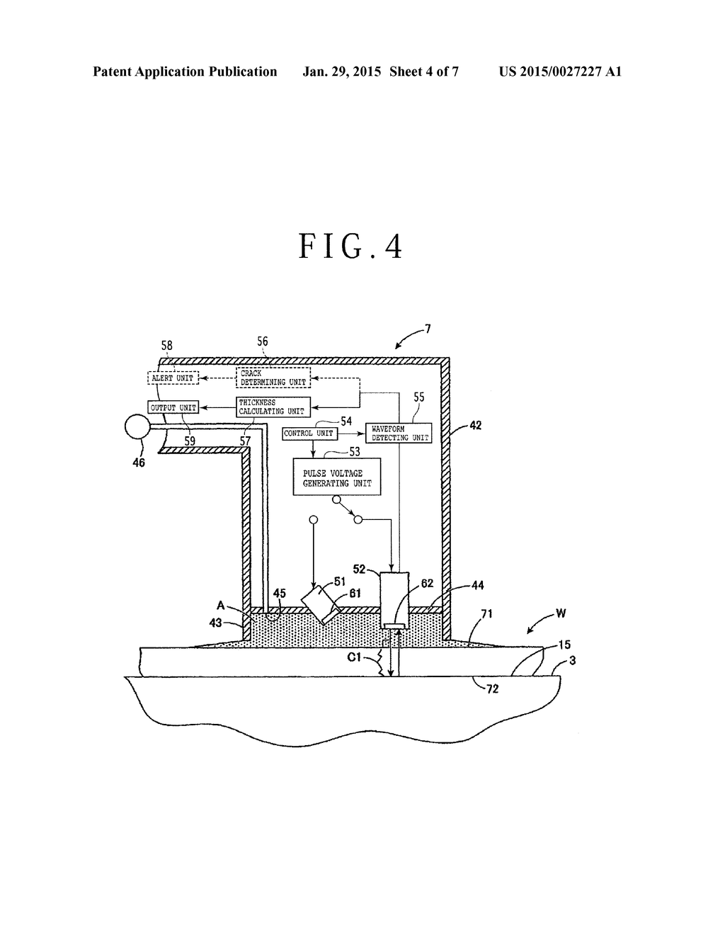 CRACK AND THICKNESS DETECTING  APPARATUS - diagram, schematic, and image 05