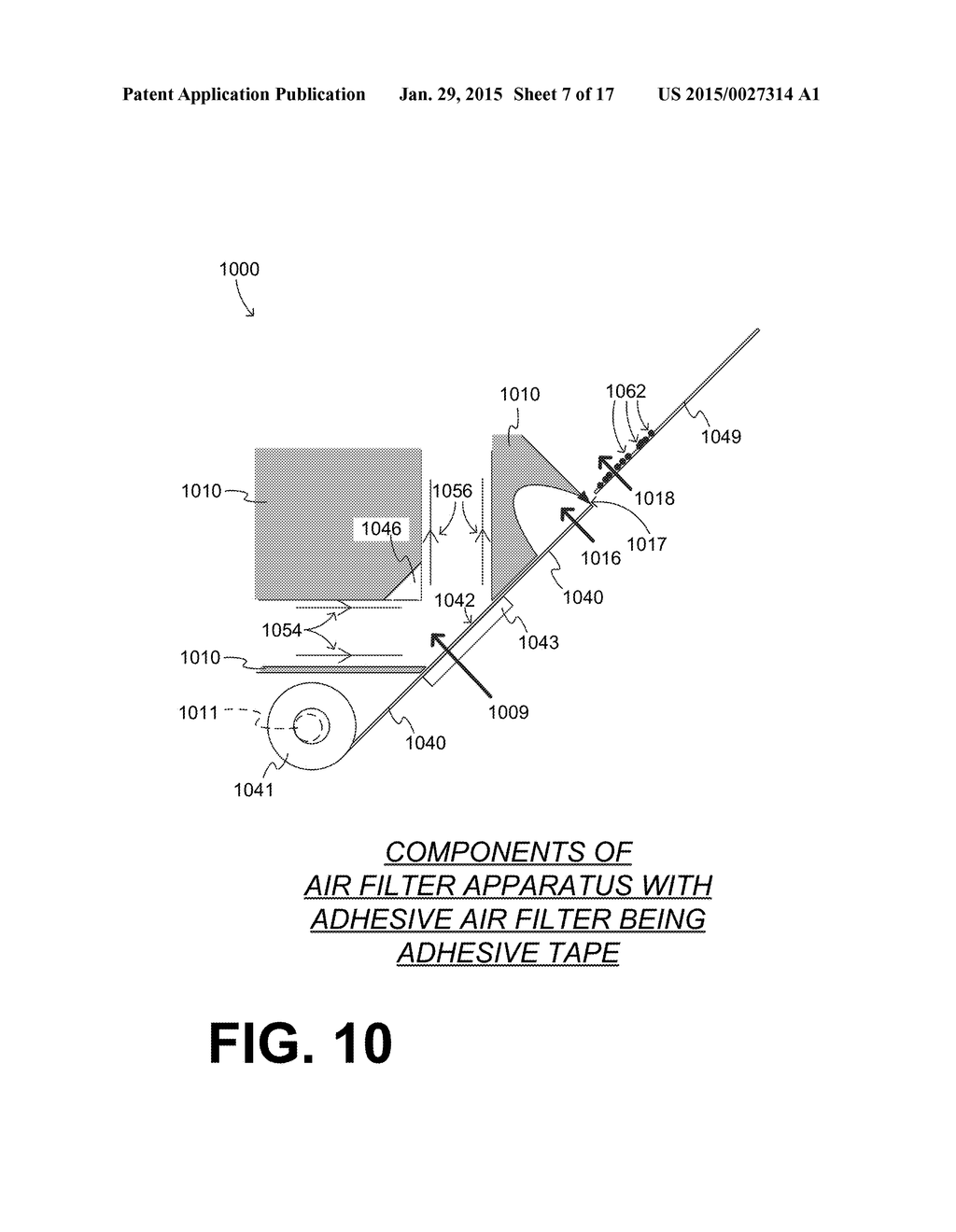 AIR FILTER APPARATUS WITH ADHESIVE AIR FILTER (ADAF) AND COMPONENTS FOR     AIR PURIFICATION, AND SYSTEMS USING THE SAME - diagram, schematic, and image 08