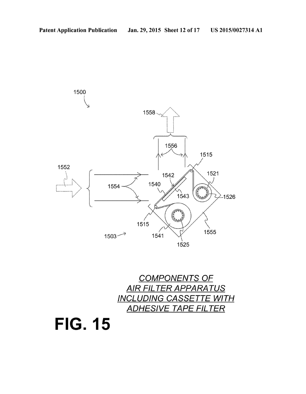 AIR FILTER APPARATUS WITH ADHESIVE AIR FILTER (ADAF) AND COMPONENTS FOR     AIR PURIFICATION, AND SYSTEMS USING THE SAME - diagram, schematic, and image 13