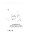 AIR FILTER APPARATUS WITH ADHESIVE AIR FILTER (ADAF) AND COMPONENTS FOR     AIR PURIFICATION, AND SYSTEMS USING THE SAME diagram and image