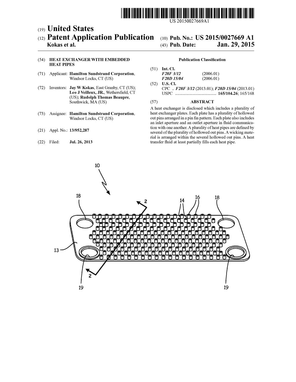 HEAT EXCHANGER WITH EMBEDDED HEAT PIPES - diagram, schematic, and image 01